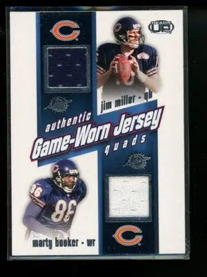 2002 Upper Deck Heads Up Terrell Booker Urlacher Miller #6 Game-Worn Jersey - Sports Memorabilia