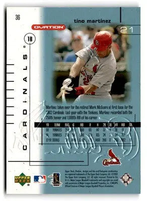2002 Upper Deck Ovation #36 Tino Martinez - Baseball Card Single