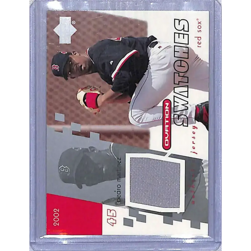 2002 Upper Deck Ovation #O-PM Pedro Martinez Swatches NM-MT Baseball Card - Baseball Card Single
