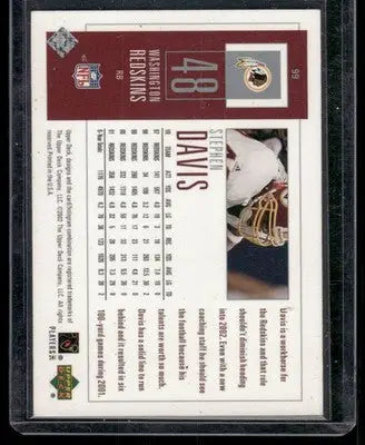 2002 Upper Deck Piece of History Stephen Davis #99 Football - Football Card Single