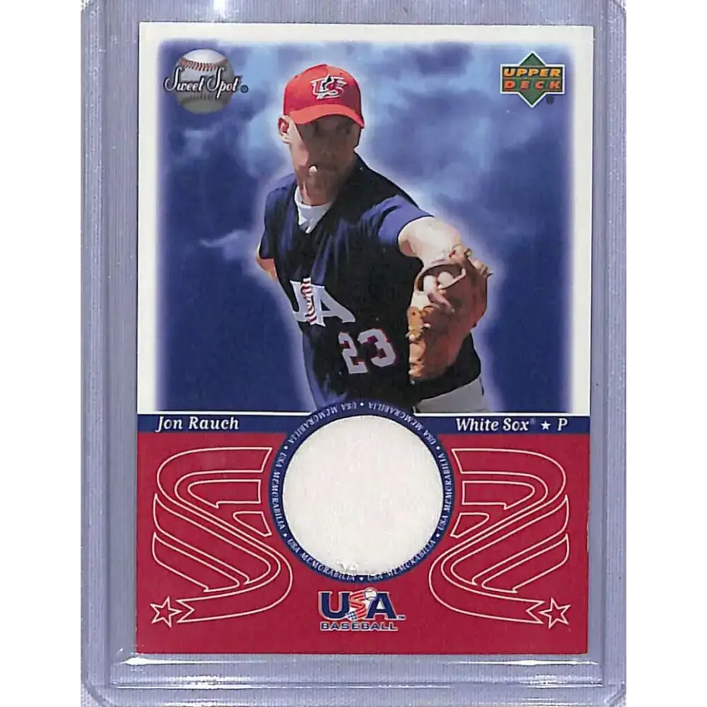 2002 Upper Deck Sweet Spot #USA-JR Jon Rauch USA Jerseys NM-MT Baseball Card - Baseball Card Single
