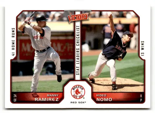 2002 Upper Deck Victory #151 Manny Ramirez/Hideo Nomo NM Near Mint Red ID:49039 - Baseball Card Single