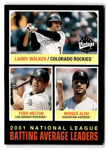 2002 Upper Deck Vintage #272 Larry Walker/Todd Helton/Moises Alou NM-MT ID:73340 - Baseball Card Single
