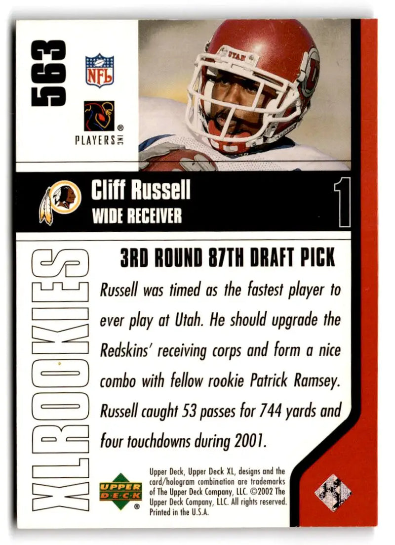 2002 Upper Deck XL #563 Cliff Russell - Football Card Single