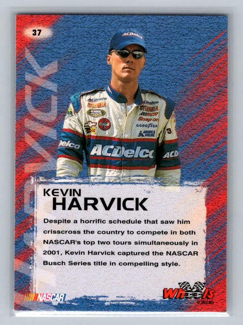 2002 Wheels High Gear #37 Kevin Harvick Richard Childress Racing - Racing Card Single