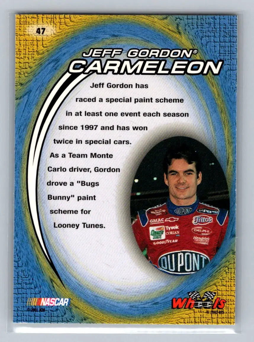 2002 Wheels High Gear #47 Jeff Gordon Hendrick Motorsports - Racing Card Single
