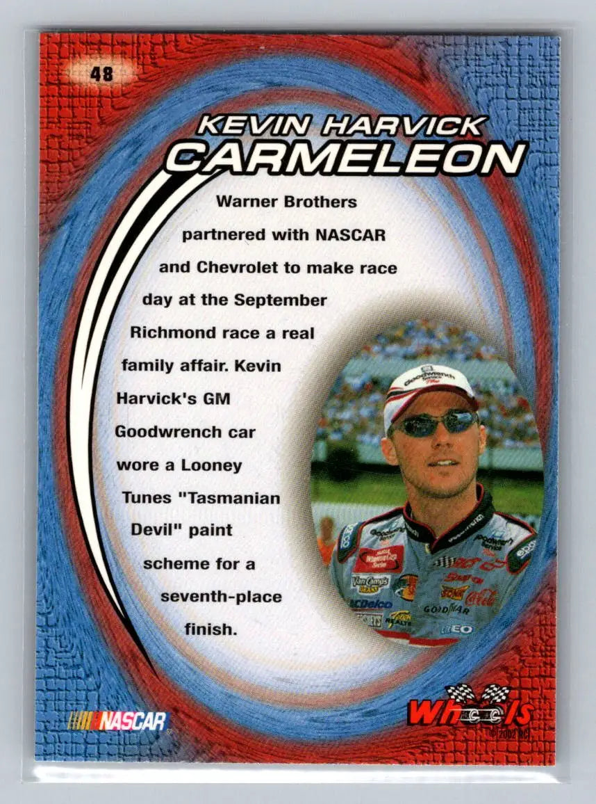 2002 Wheels High Gear #48 Kevin Harvick Richard Childress Racing - Racing Card Single