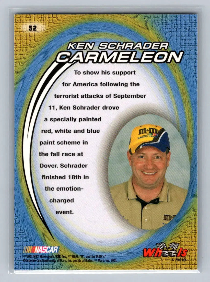 2002 Wheels High Gear #52 Ken Schrader MB2 Motorsports - Racing Card Single