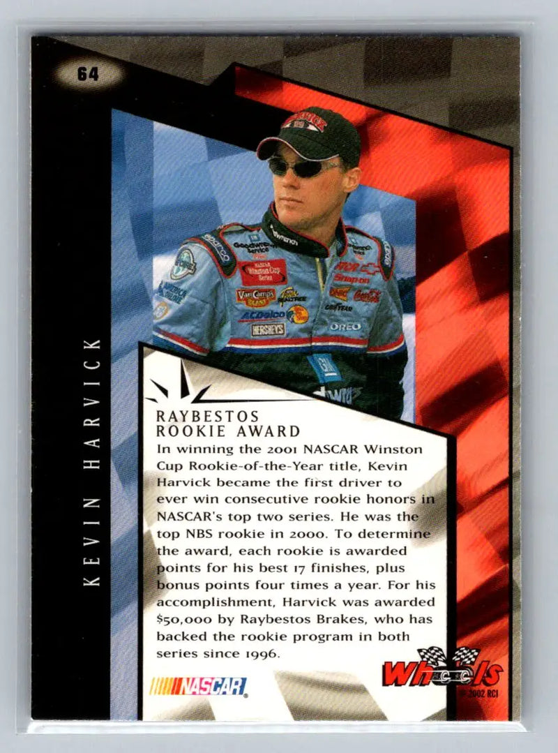 2002 Wheels High Gear #64 Kevin Harvick Richard Childress Racing - Racing Card Single