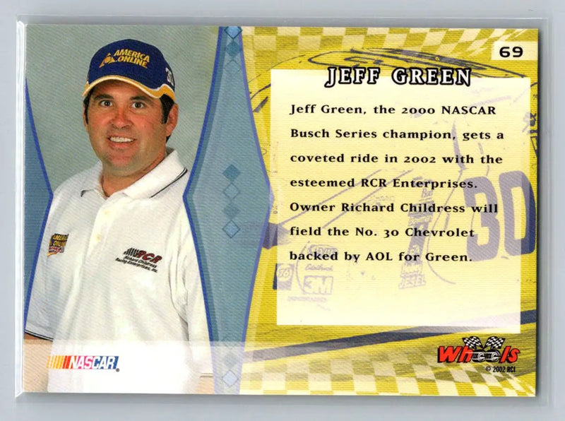 2002 Wheels High Gear #69 Jeff Green Richard Childress Racing - Racing Card Single