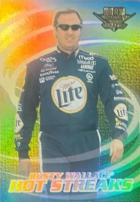 Rusty Wallace racing card from Wheels High Gear Hot Streaks collection