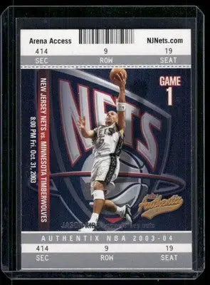2003-04 Fleer Authentix Jason Kidd #89 Basketball - Basketball Card Single