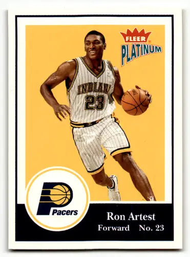Original gloss Fleer Platinum Ron Artest basketball card from 2003-04 Pacers collection