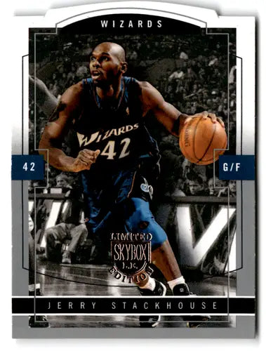 Jerry Stackhouse basketball card with original gloss from 2003-04 SkyBox LE Retail