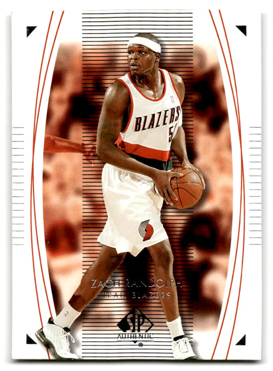 2003-04 SP Authentic Zach Randolph #69 Portland Trail Blazers - Basketball Card Single