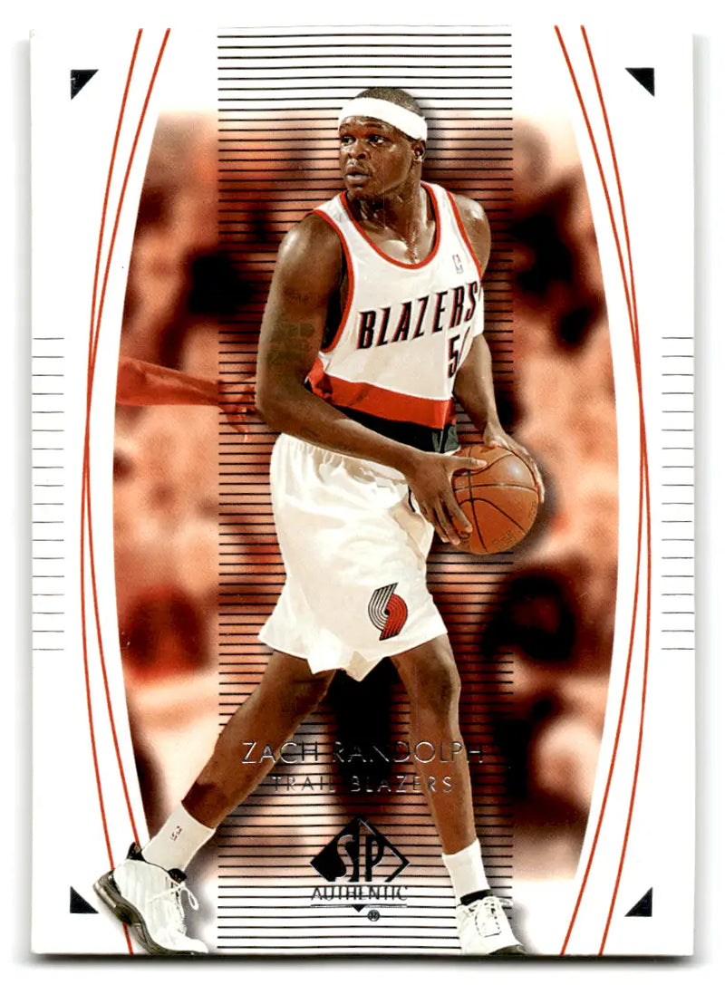 2003-04 SP Authentic Zach Randolph #69 Portland Trail Blazers - Basketball Card Single
