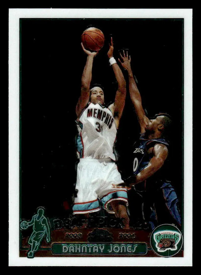 2003-04 Topps Chrome #130 Dahntay Jones Base RC Memphis Grizzlies - Basketball Card Single