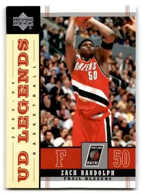 2003-04 Upper Deck Legends #69 Zach Randolph - Basketball Card Single