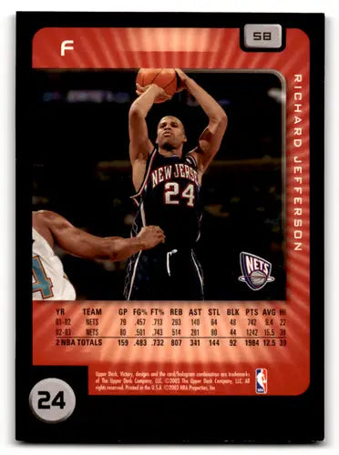 2003-04 Upper Deck Victory #58 Richard Jefferson NM Near Mint NJ Nets ID:59424 - Basketball Card Single
