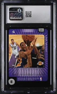Graded Kobe Bryant basketball trading card from 2003-04 Upper Deck Victory series