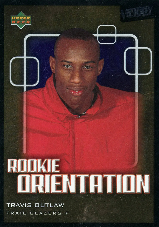 2003-04 Upper Deck Victory Travis Outlaw #123 Rookie Orientation RC Blazers - Basketball Card Single