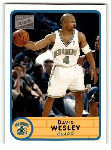 2003 Bazooka #154 David Wesley New Orleans Hornets Basketball Cards ID:58740 - Basketball Card Single
