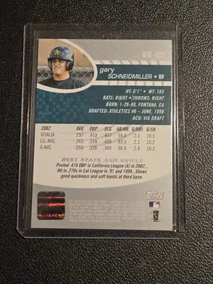 2003 Bowman’s Best #BB-GS Gary Schneidmiller - Baseball Card Single