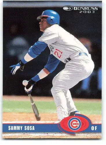 2003 Donruss Sammy Sosa baseball card with original gloss from Simply Sandoval sports cards