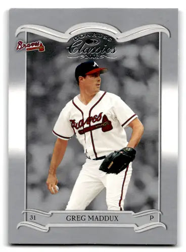 Collectible Greg Maddux baseball card from Donruss Classics with original gloss