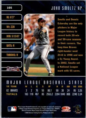 2003 Donruss Studio #105 John Smoltz NM-MT Braves - Baseball Card Single