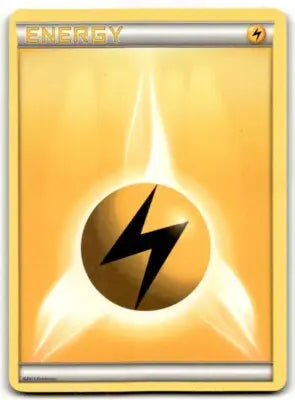 Yellow lightning energy card from 2003 EX Ruby & Sapphire with sapphire lightning energy