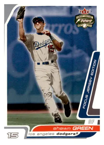 2003 Fleer Focus Shawn Green baseball card with original gloss Dodgers ID 65003