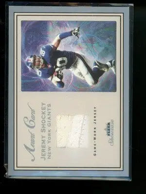 2003 Fleer Showcase Jeremy Shockey #AV-JS Game-Worn Jersey Football - Sports Memorabilia
