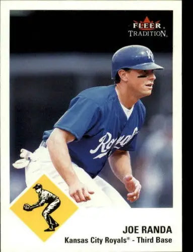 2003 Fleer Tradition Joe Randa Royals baseball card with original gloss highlighting Joe Randa