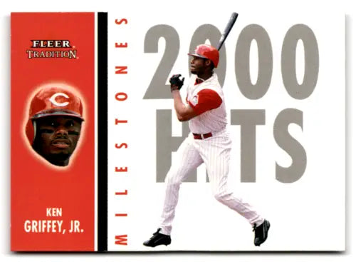 Original gloss Ken Griffey Jr. baseball card from Fleer Tradition Milestones series