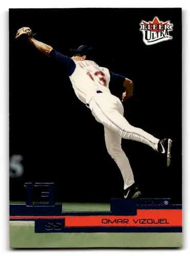 Omar Vizquel baseball card from Fleer Ultra 2003 with original gloss and NM-MT quality