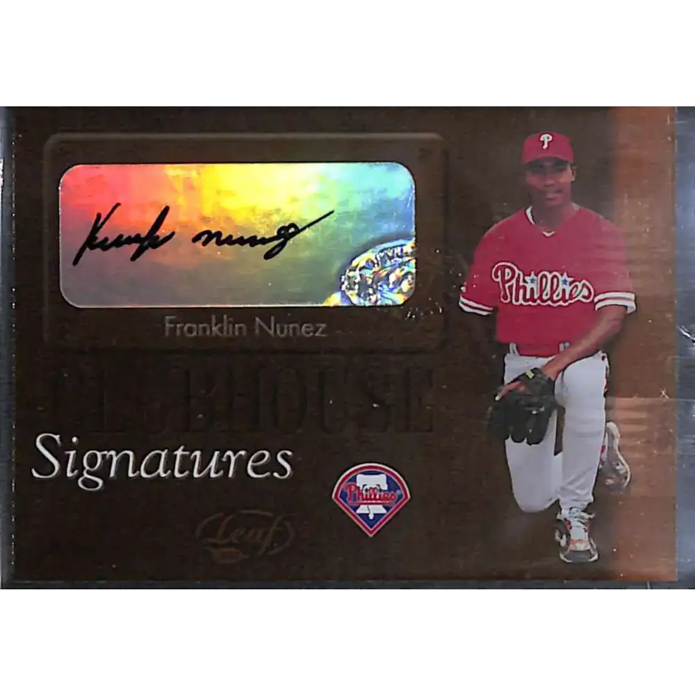 2003 Leaf #2 Franklin Nunez Clubhouse Signatures Bronze NM-MT Baseball Card - Baseball Card Single