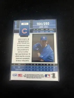 2003 Leaf Certified Materials Mirror Red Jersey Card Juan Cruz#34 164/250 Cubs - Baseball Card Single