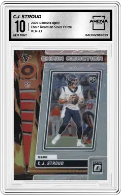 2003 Panini Donruss Optic Chain Reaction Silver Prizm C.J. Stroud CR-CJ RC AC 10 - Football Card Single