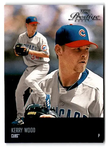 2003 Playoff Prestige Kerry Wood baseball card with original gloss and vibrant design