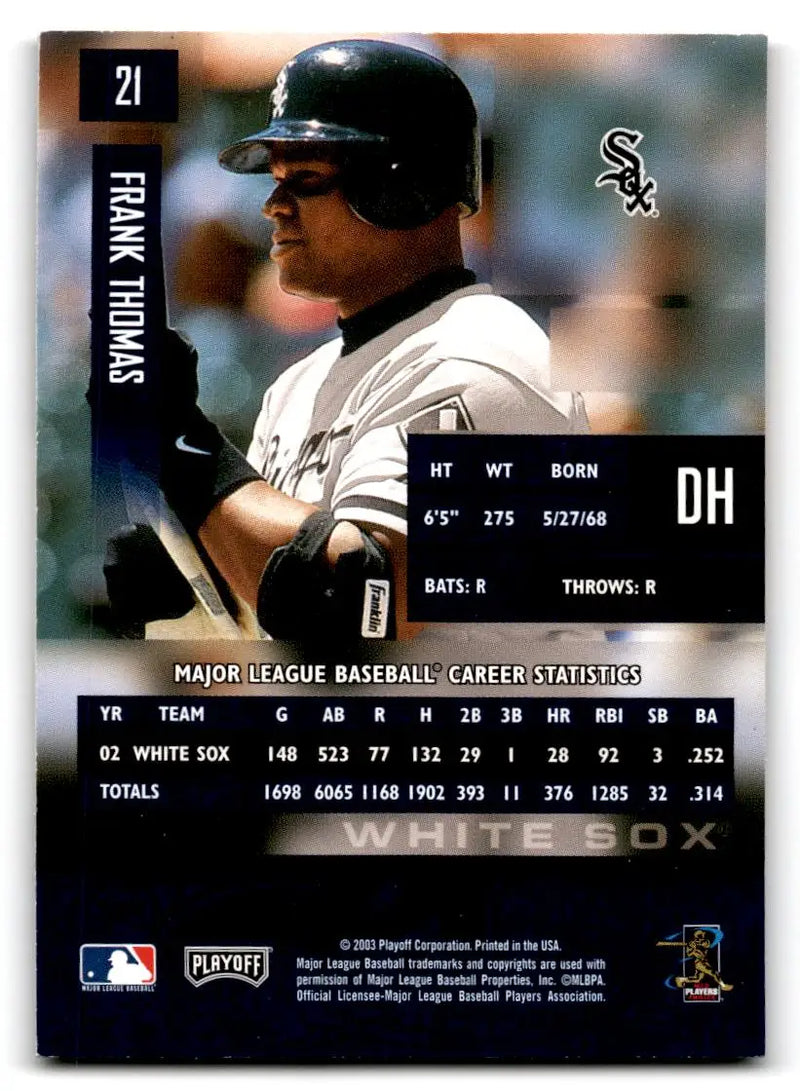 2003 Playoff Prestige #21 Frank Thomas - Baseball Card Single