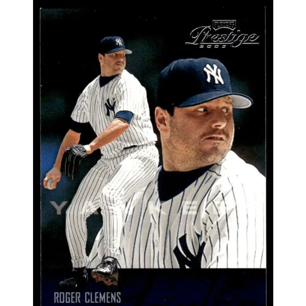2003 Playoff Prestige #58 Roger Clemens EX/NM New York Yankees Baseball Card - Baseball Card Single