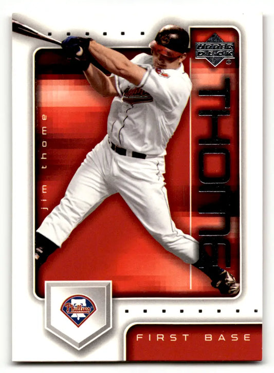 2003 Post Upper Deck Baseball Card #9 Jim Thome Cleveland Indians Phillies - Baseball Card Single