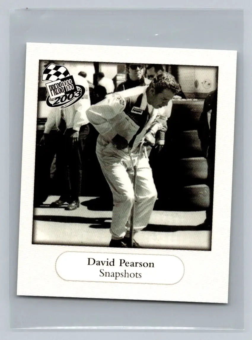 2003 Press Pass #SS 33 David Pearson Snapshots Wood Brothers Racing - Racing Card Single