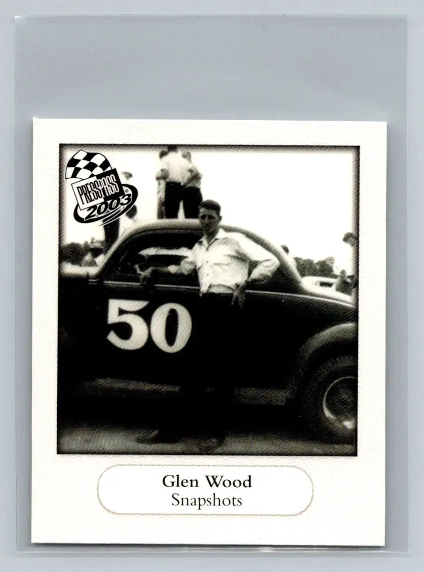 2003 Press Pass #SS 35 Glen Wood Snapshots Wood Brothers Racing - Racing Card Single