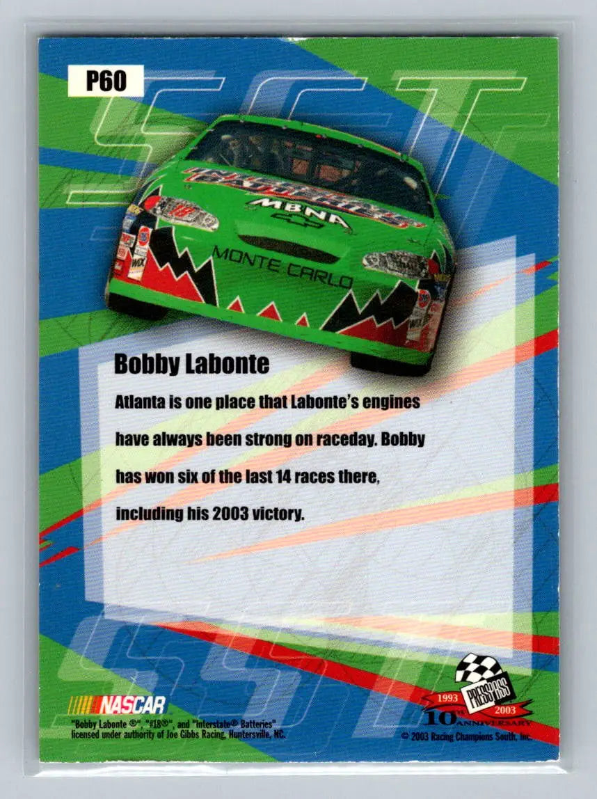 2003 Press Pass Stealth #60 Bobby Labonte Joe Gibbs Racing - Racing Card Single