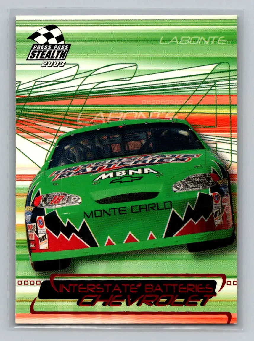 2003 Press Pass Stealth #P20 Interstate Batteries Chevrolet Red Joe Gibbs Racing - Racing Card Single