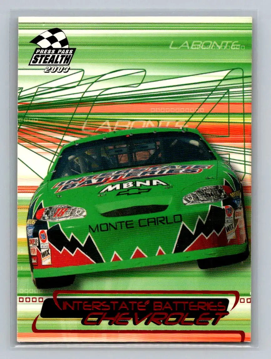 2003 Press Pass Stealth #P20 Interstate Batteries Chevrolet Red Joe Gibbs Racing - Racing Card Single