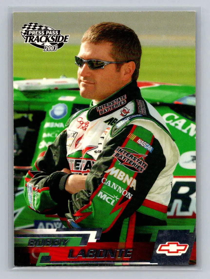 2003 Press Pass Trackside #25 Bobby Labonte Joe Gibbs Racing - Racing Card Single