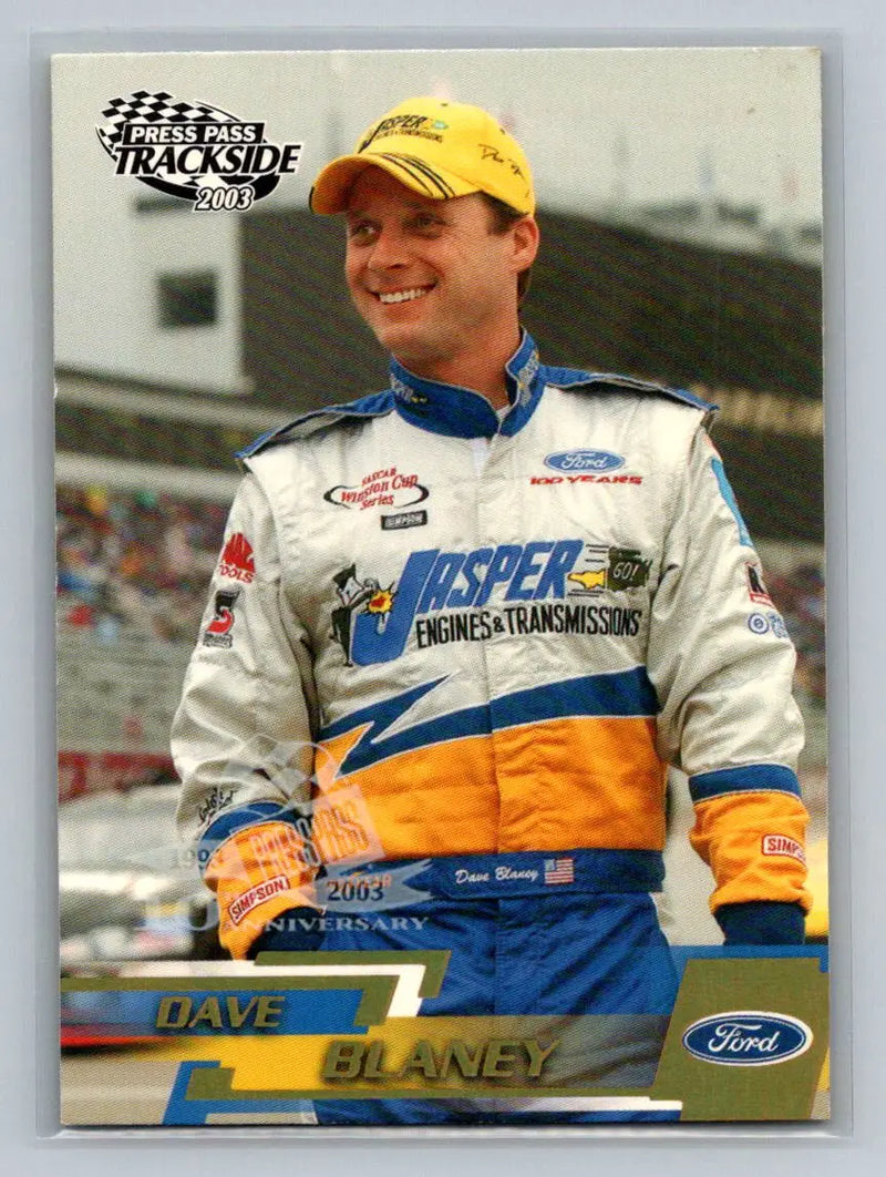 2003 Press Pass Trackside #P9 Dave Blaney Gold Holofoil Jasper Motorsports - Racing Card Single